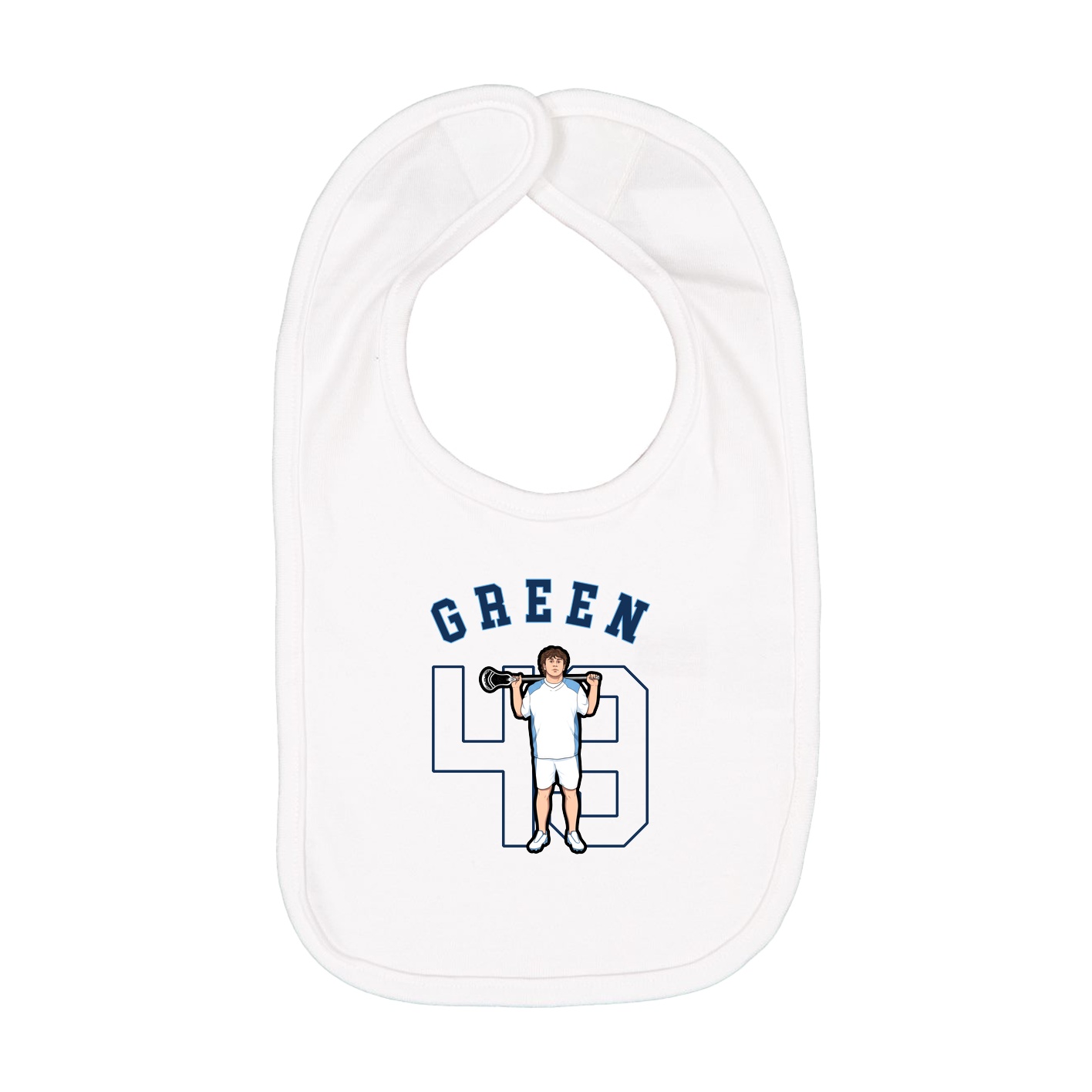 Infant Bib — Shirsey Arch in White
