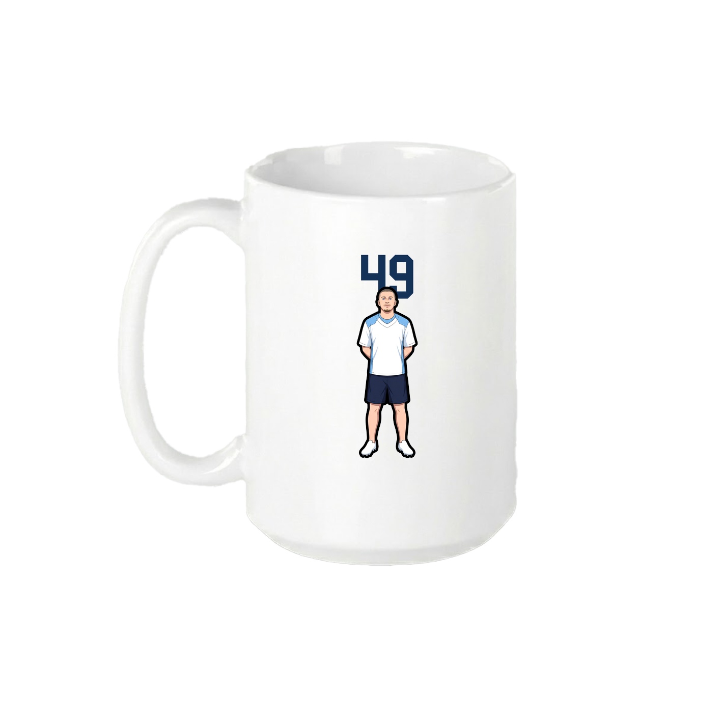 15oz Coffee Mug — Number Top in White