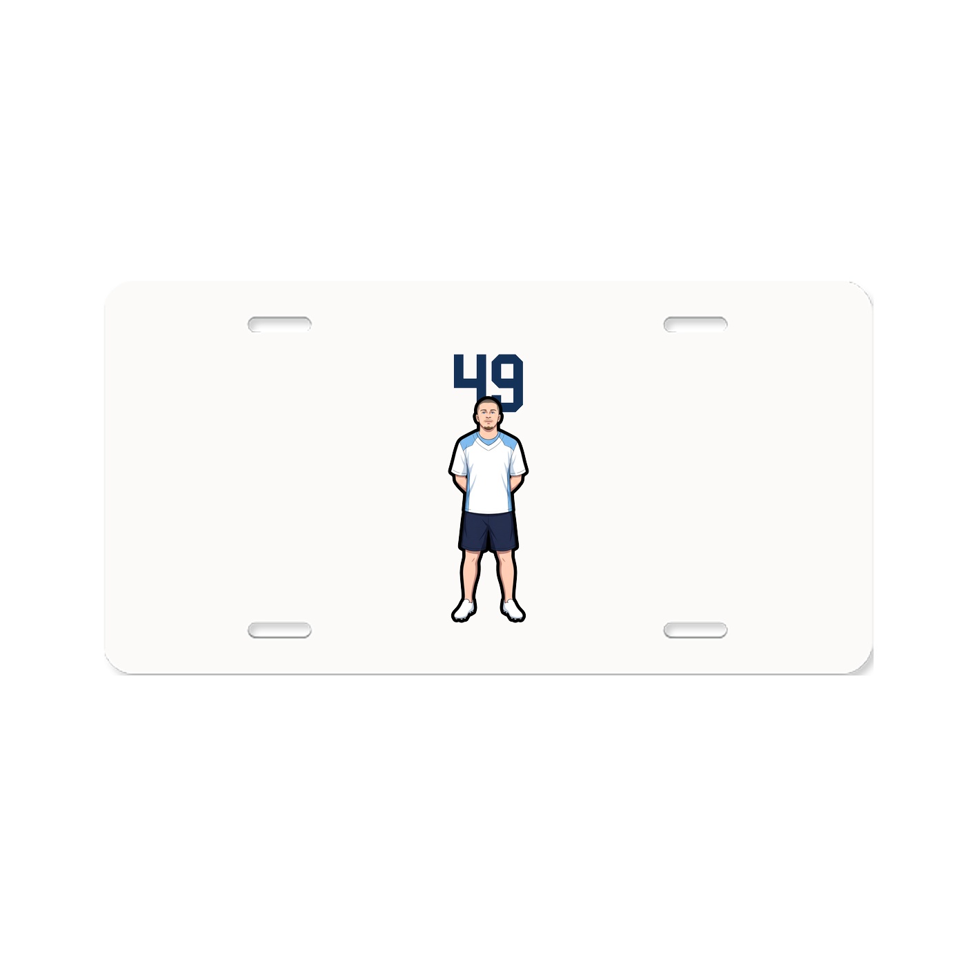 License Plate — Number Top in Classic