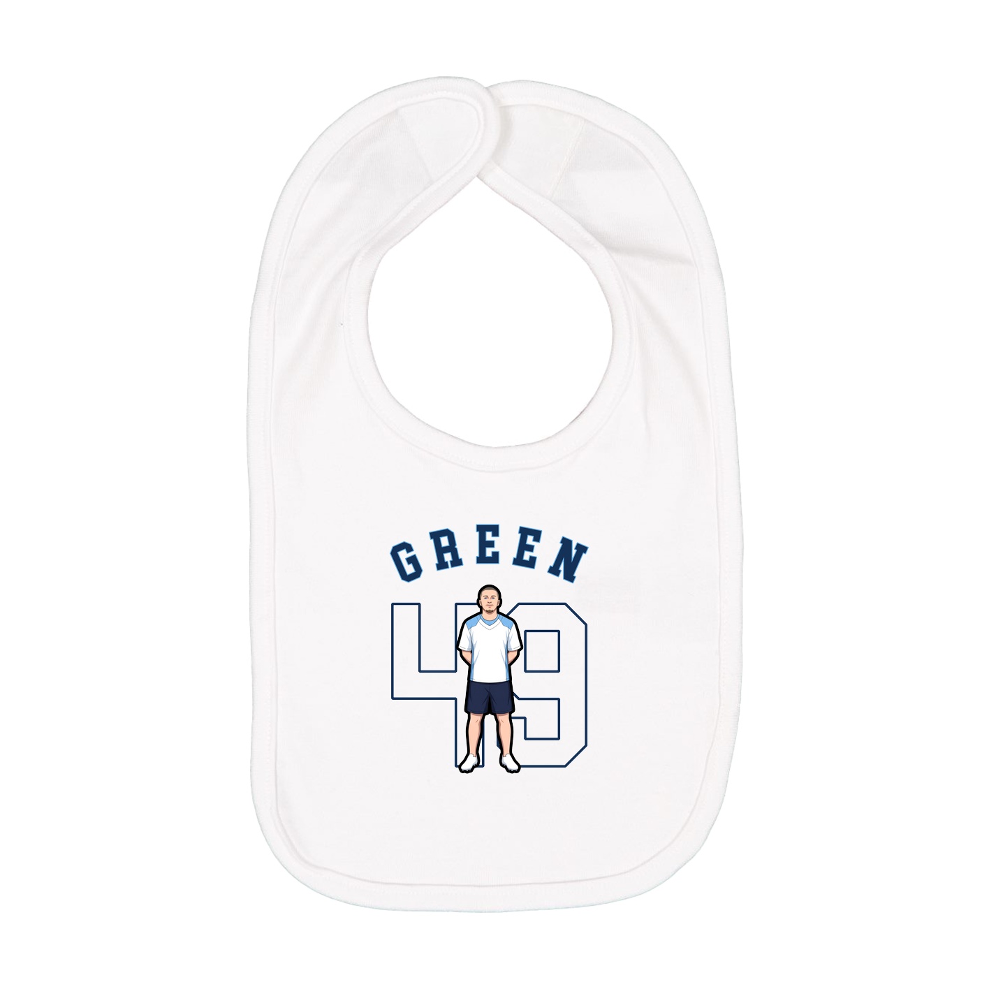 Infant Bib — Shirsey Arch in White