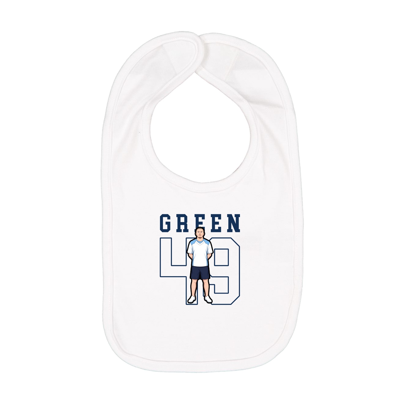 Infant Bib — Shirsey in White