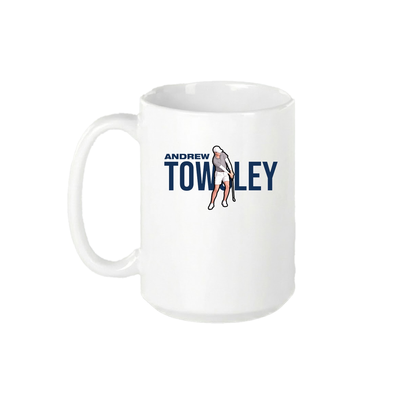 15oz Coffee Mug — Player Name in White