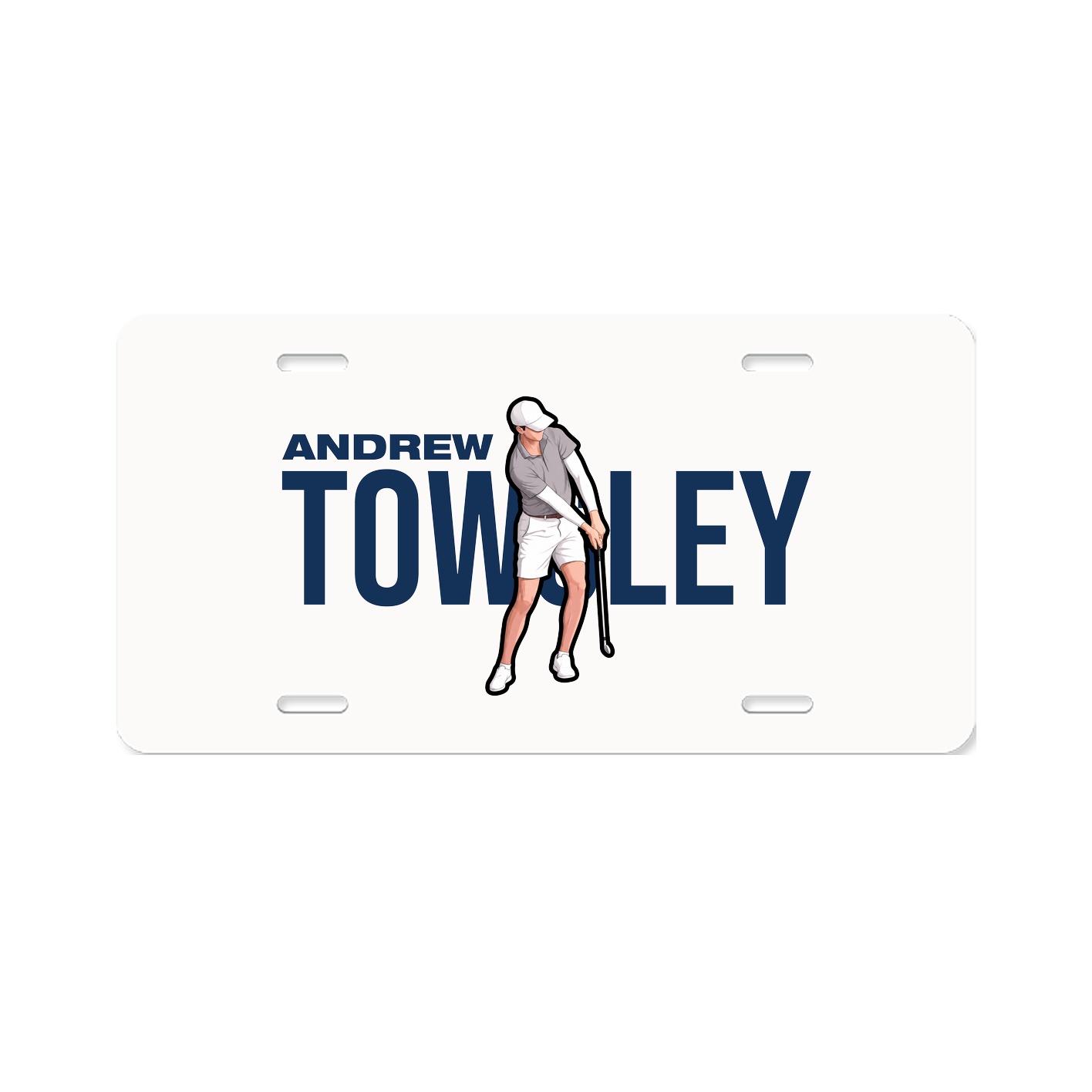 License Plate — Player Name in Classic