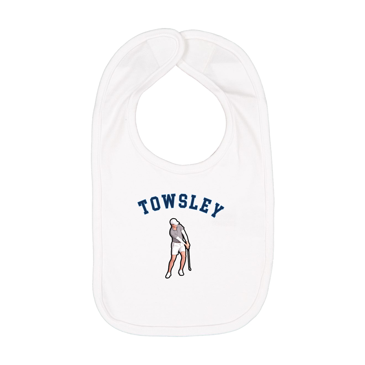 Infant Bib — Shirsey Arch in White