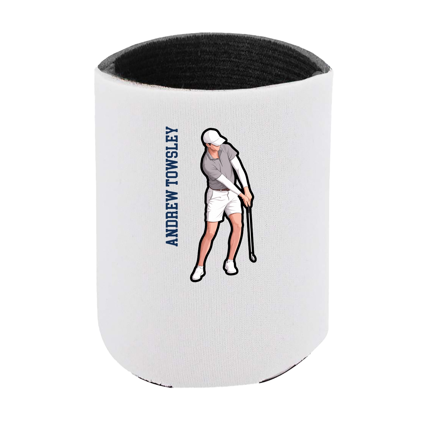 Can Holder — Name Vertical in White
