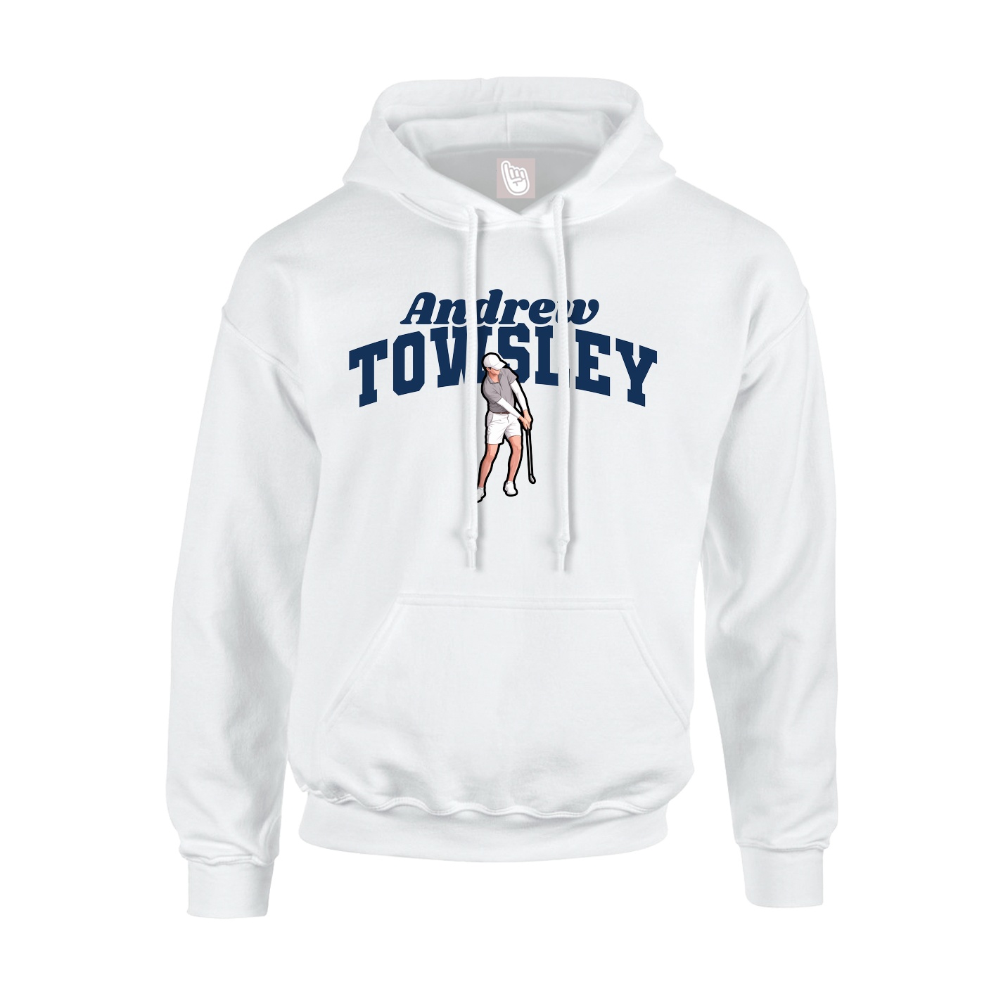 Youth Hoodie — Signature Arch in White