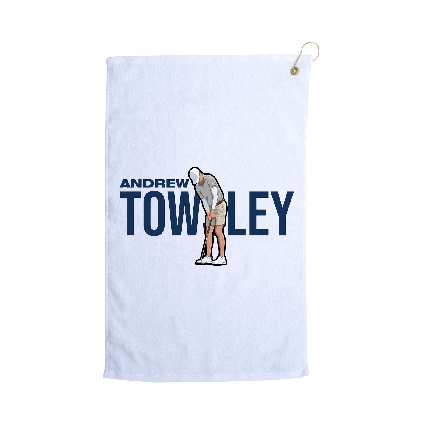 Golf Towel — Player Name in White