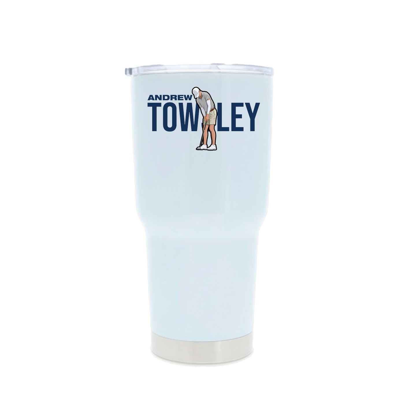 30oz Stainless Steel Tumbler — Player Name in White