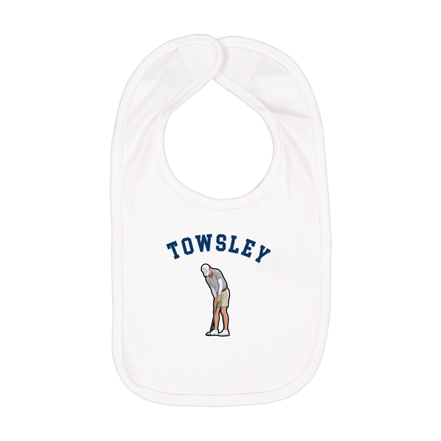 Infant Bib — Shirsey Arch in White