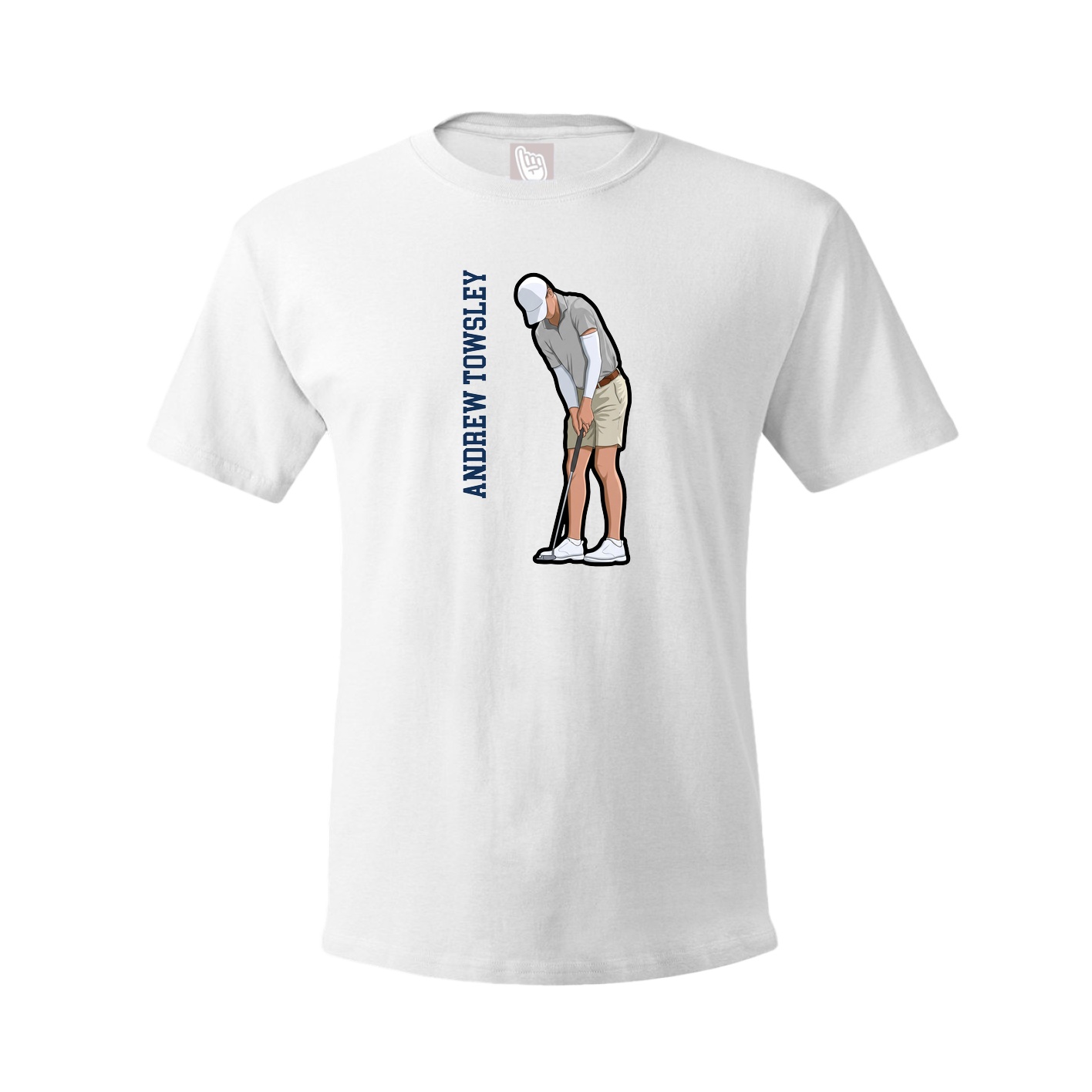 Tee — Name Vertical in White