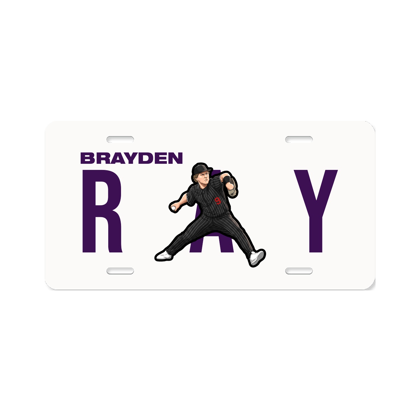License Plate — Player Name in Classic