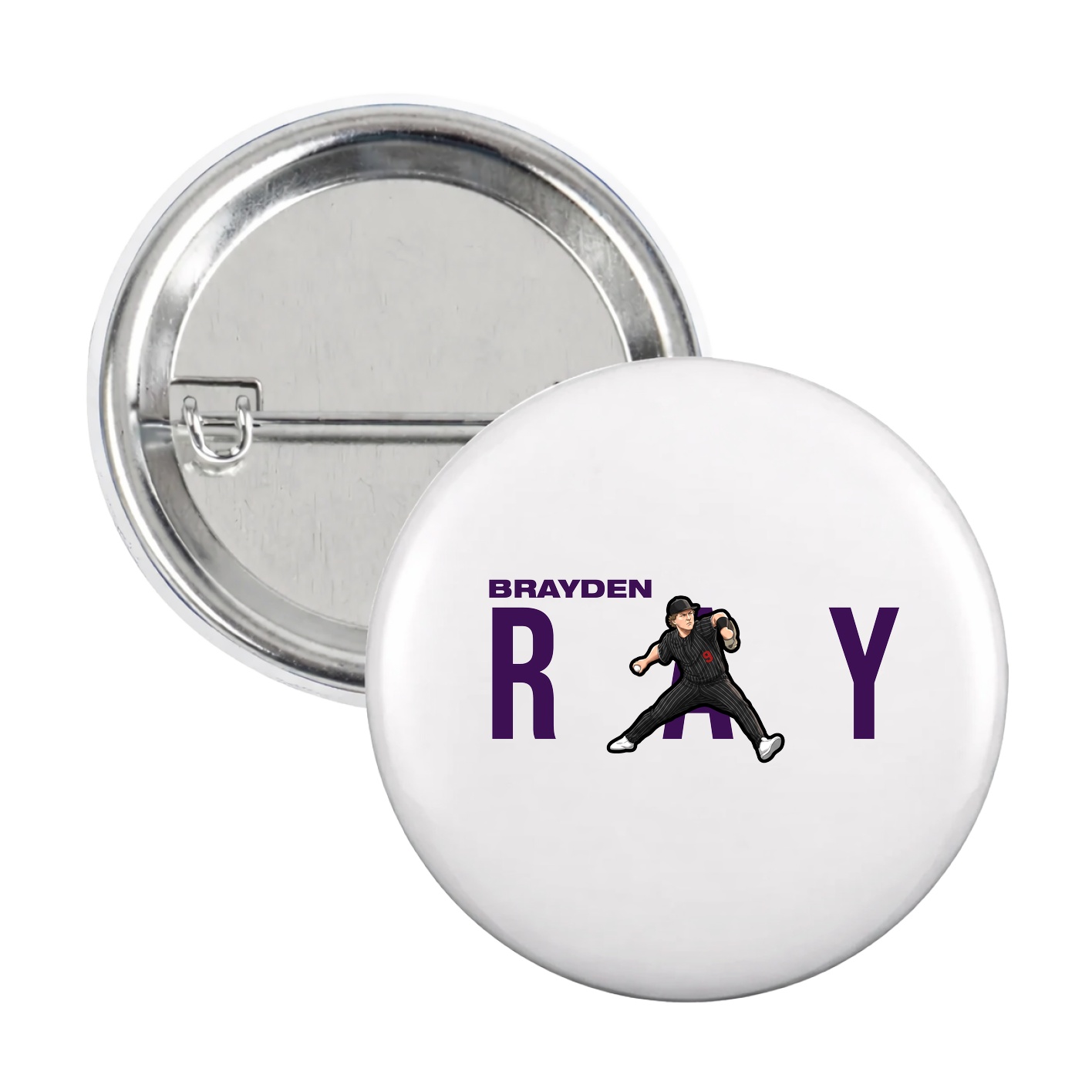 Game Day Button — Player Name in White