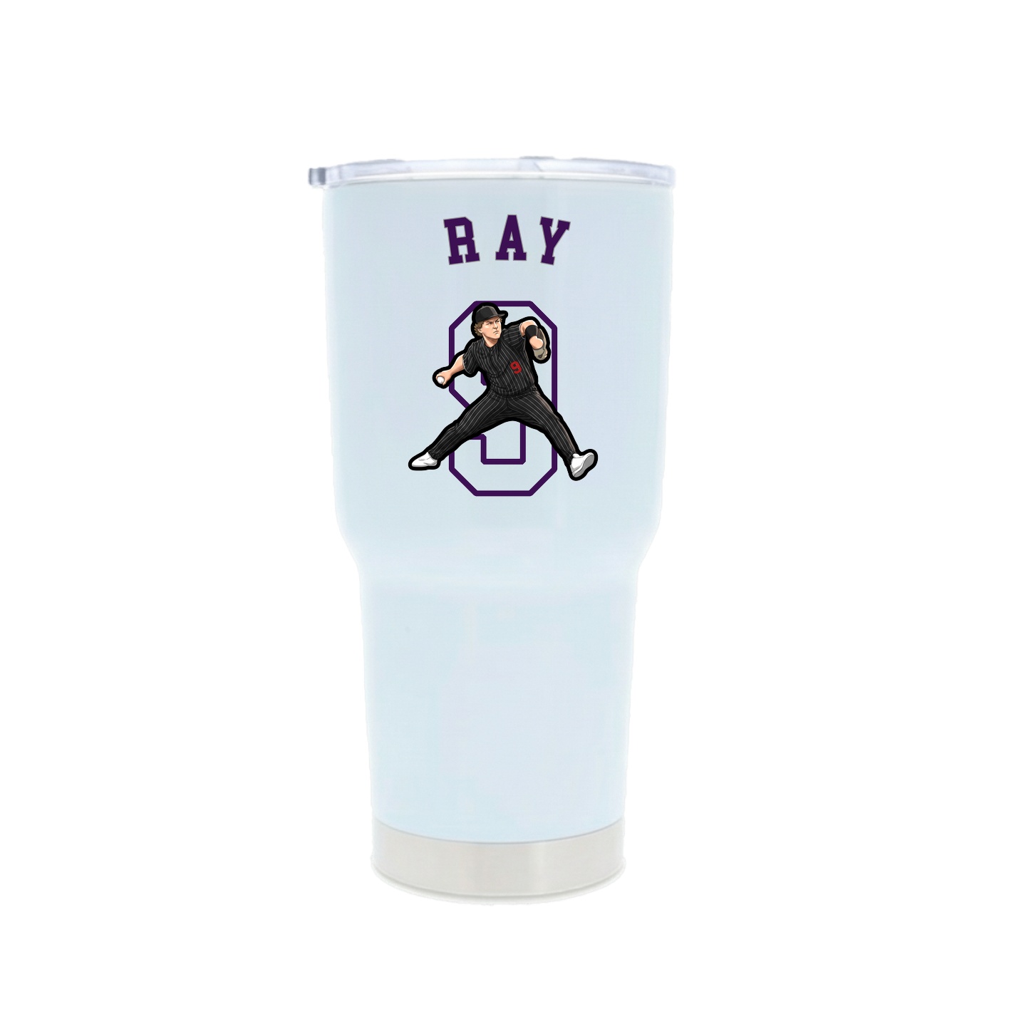 30oz Stainless Steel Tumbler — Shirsey Arch in White