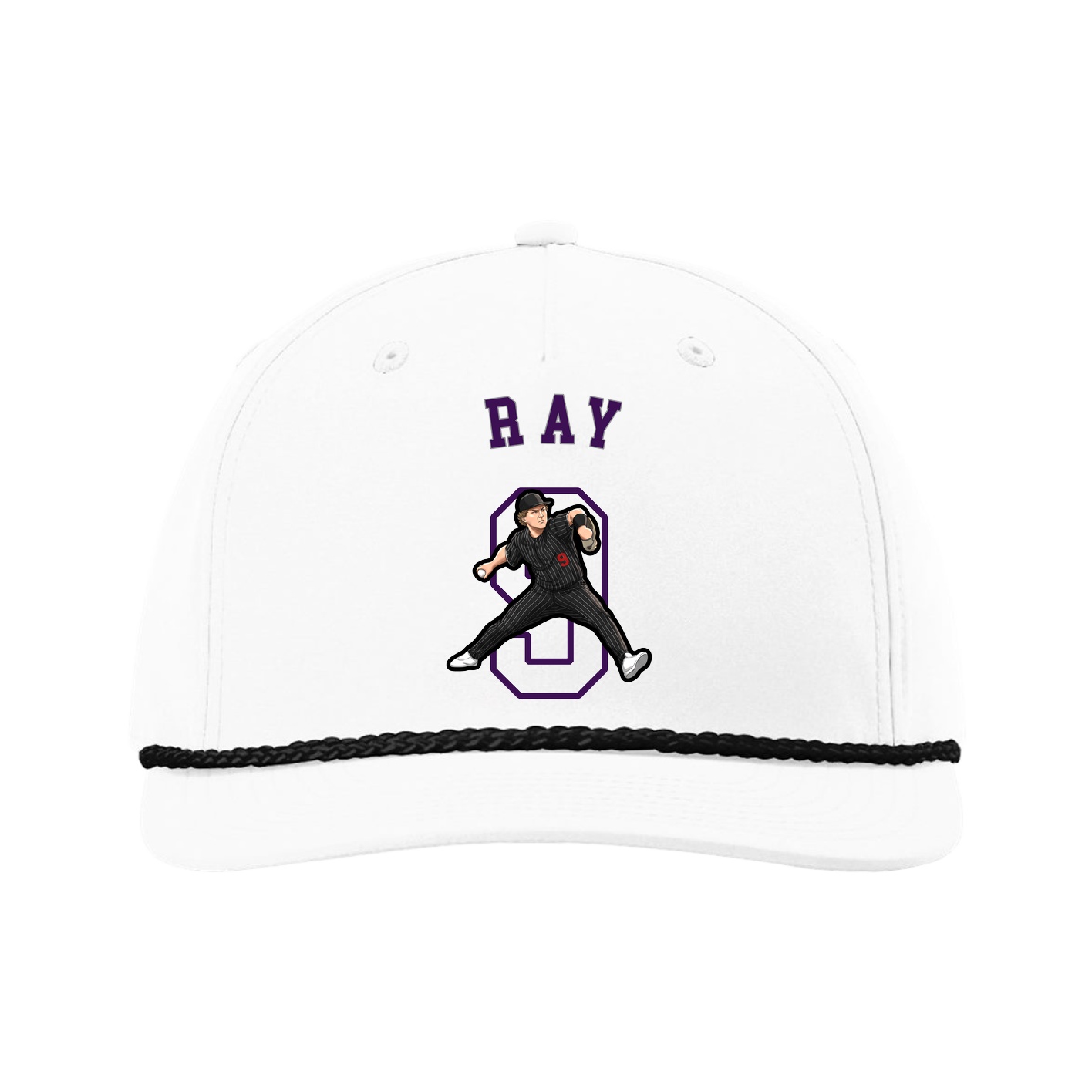 Five-Panel Classic Rope Cap — Shirsey Arch in White