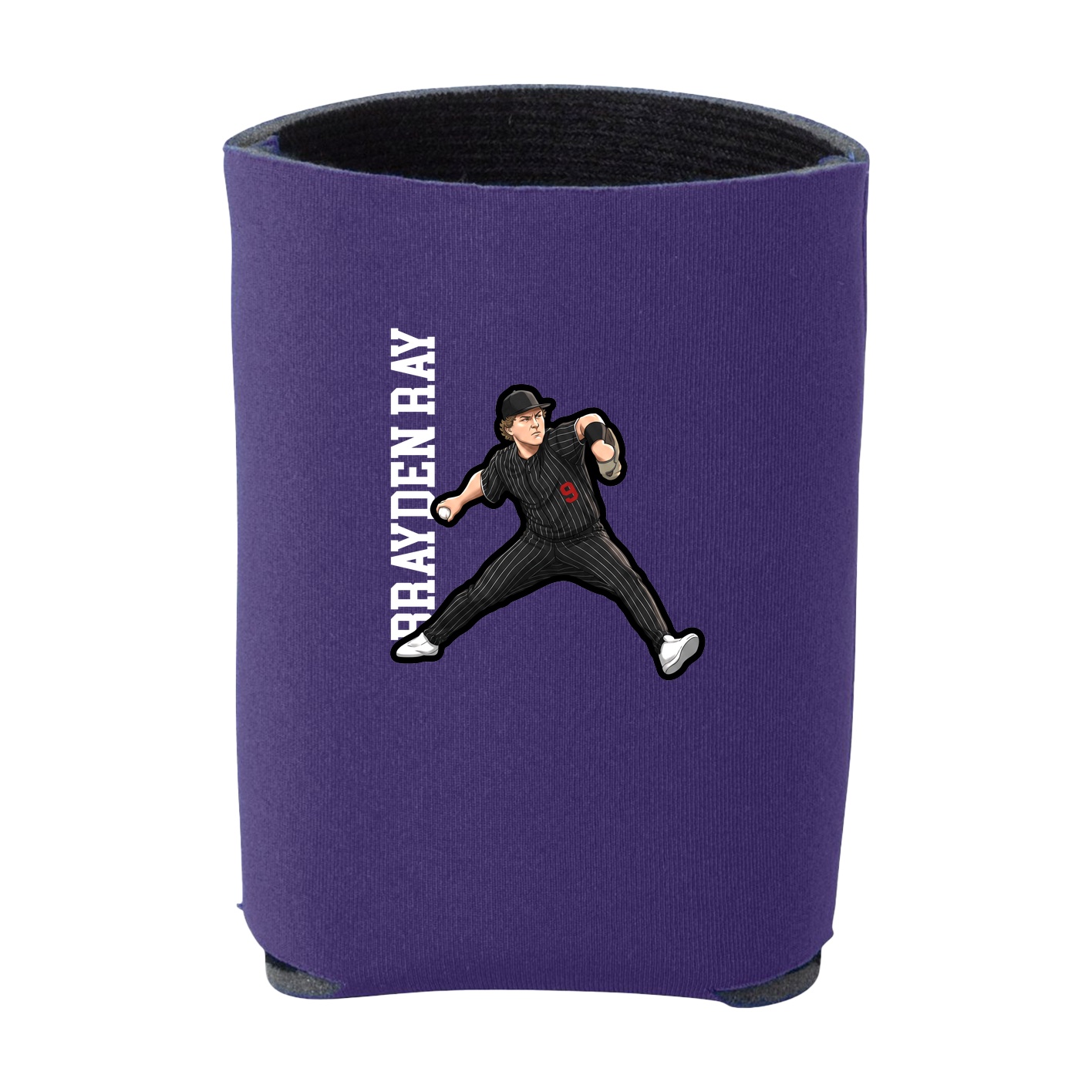 Can Holder — Name Vertical in Purple