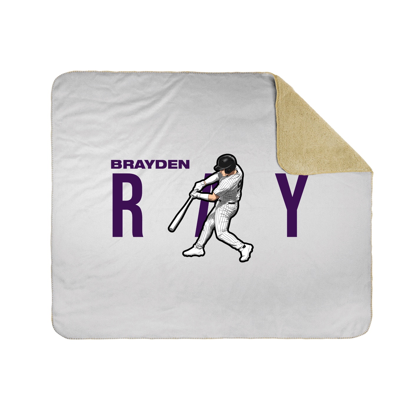 Throw Blanket — Player Name in White