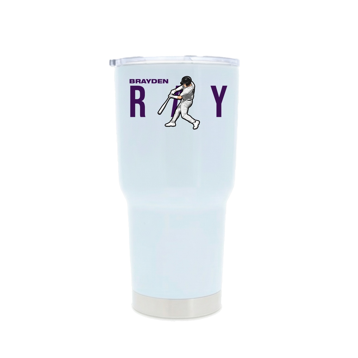 30oz Stainless Steel Tumbler — Player Name in White