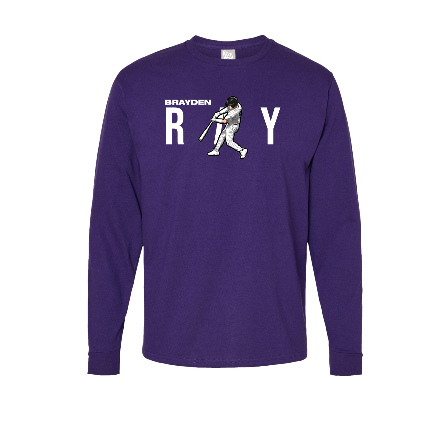 Long Sleeve Tee — Player Name in Purple