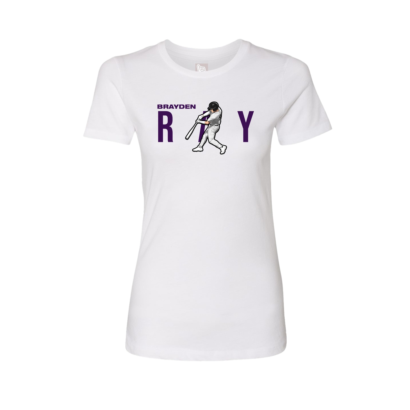 Womens Tee — Player Name in White