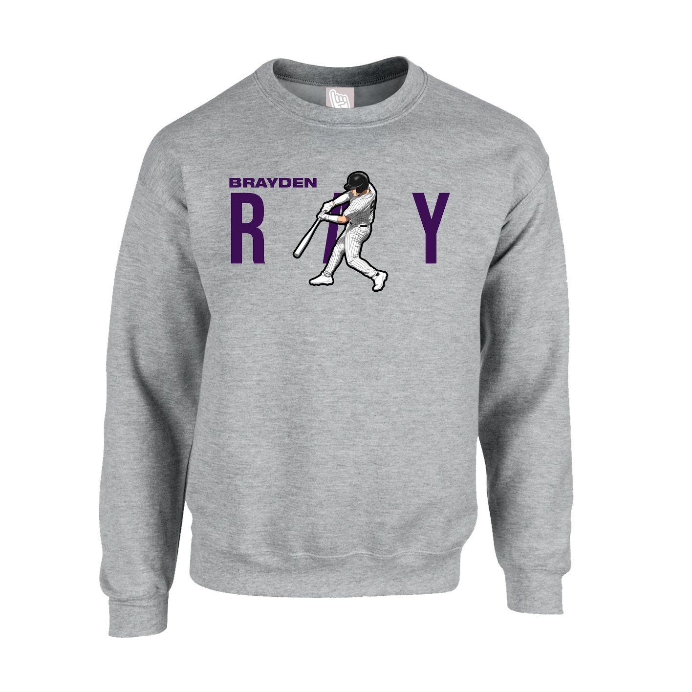 Fleece Crew — Player Name in Grey