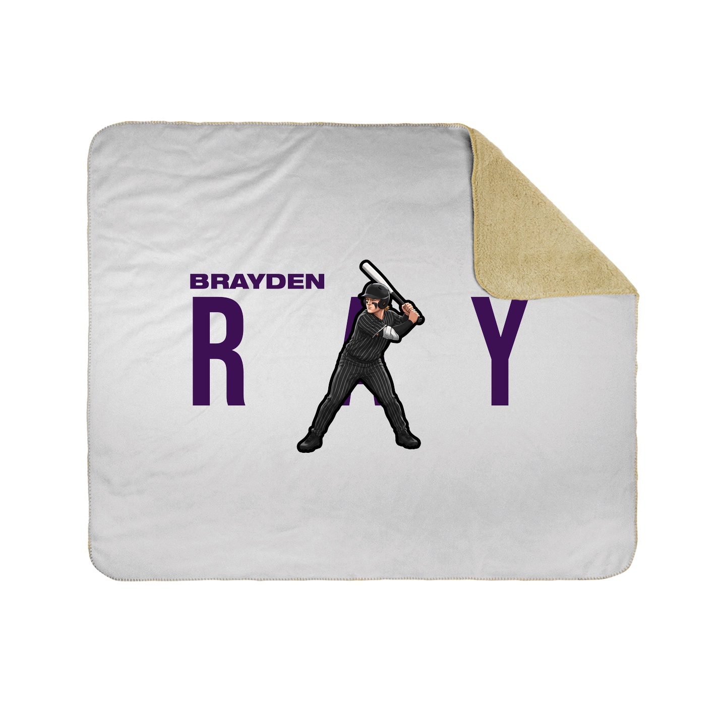 Throw Blanket — Player Name in White