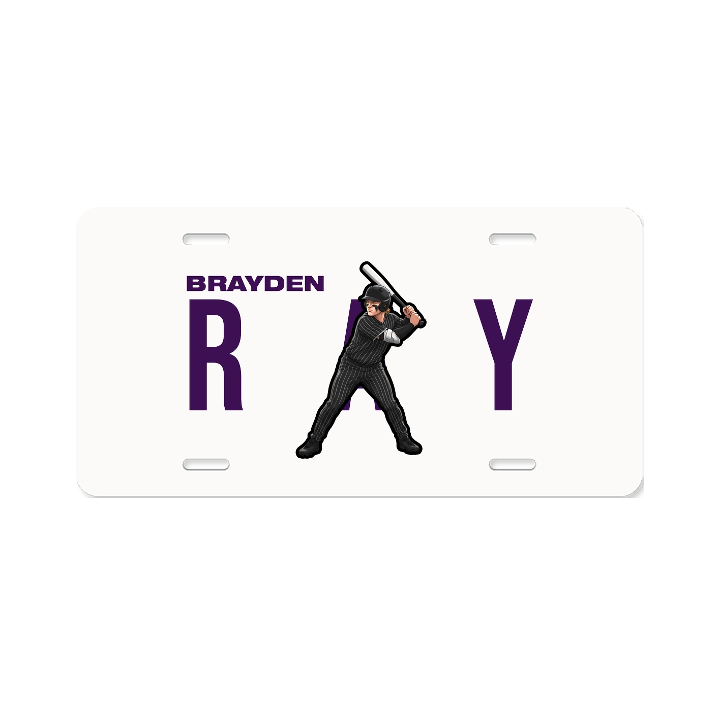 License Plate — Player Name in Classic
