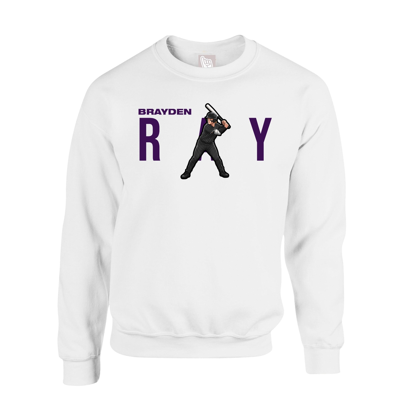 Fleece Crew — Player Name in White