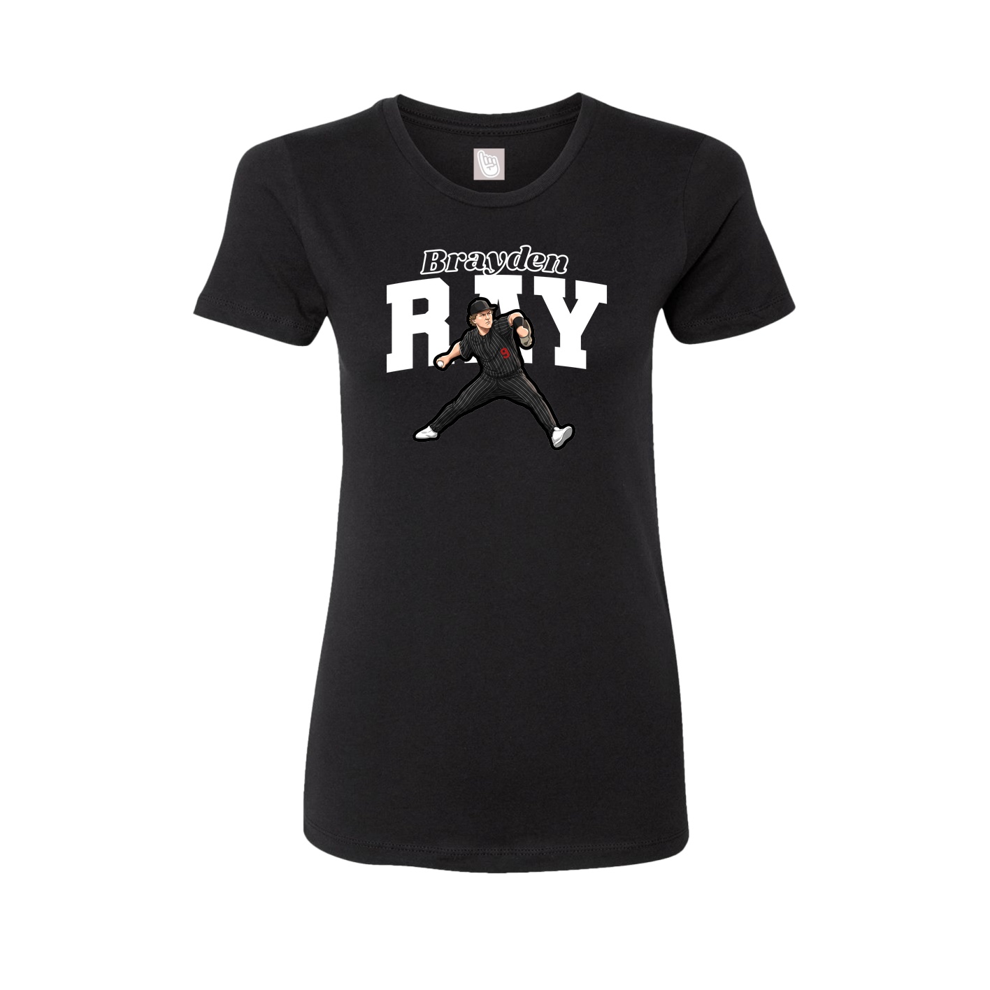 Womens Tee — Name Arch in Black