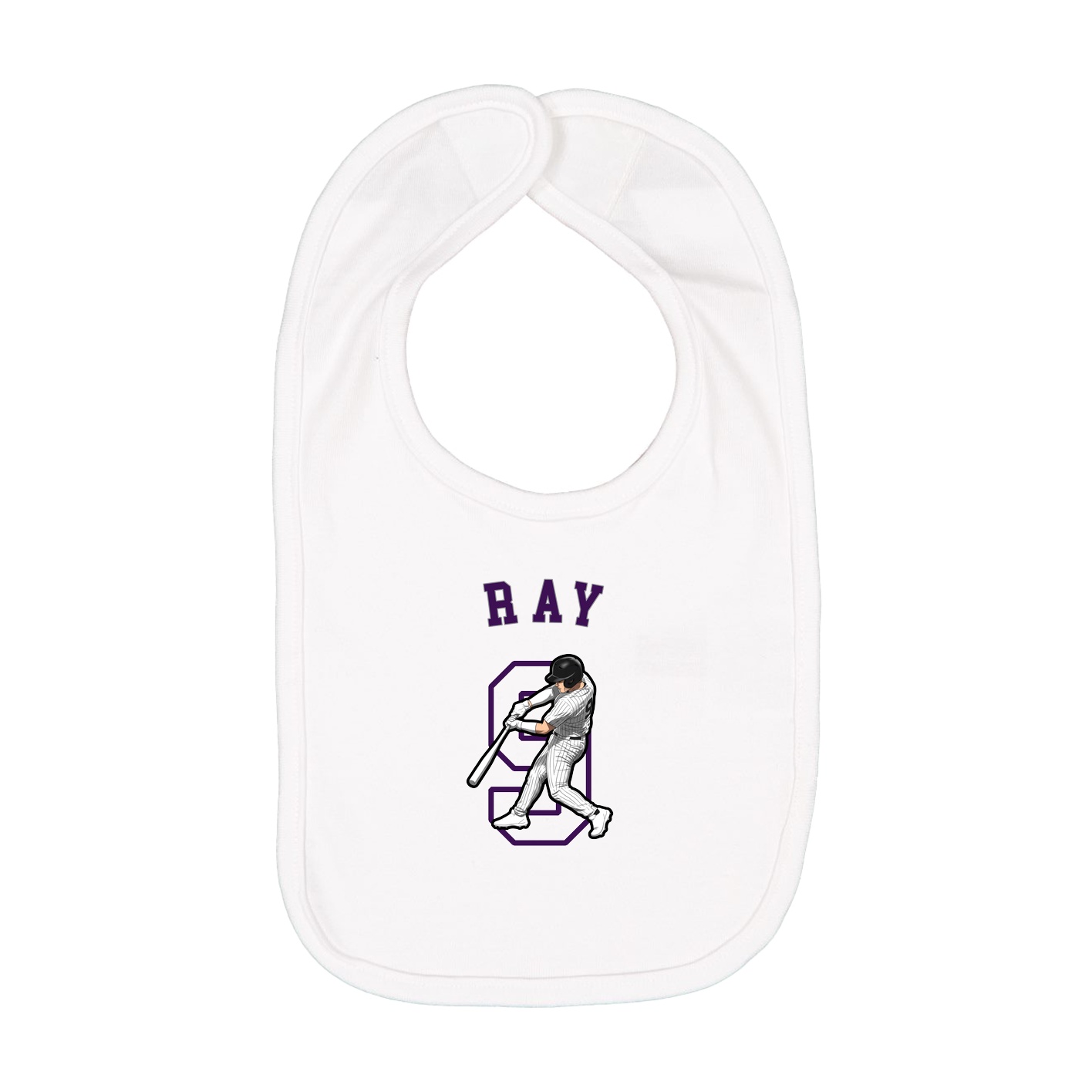 Infant Bib — Shirsey Arch in White
