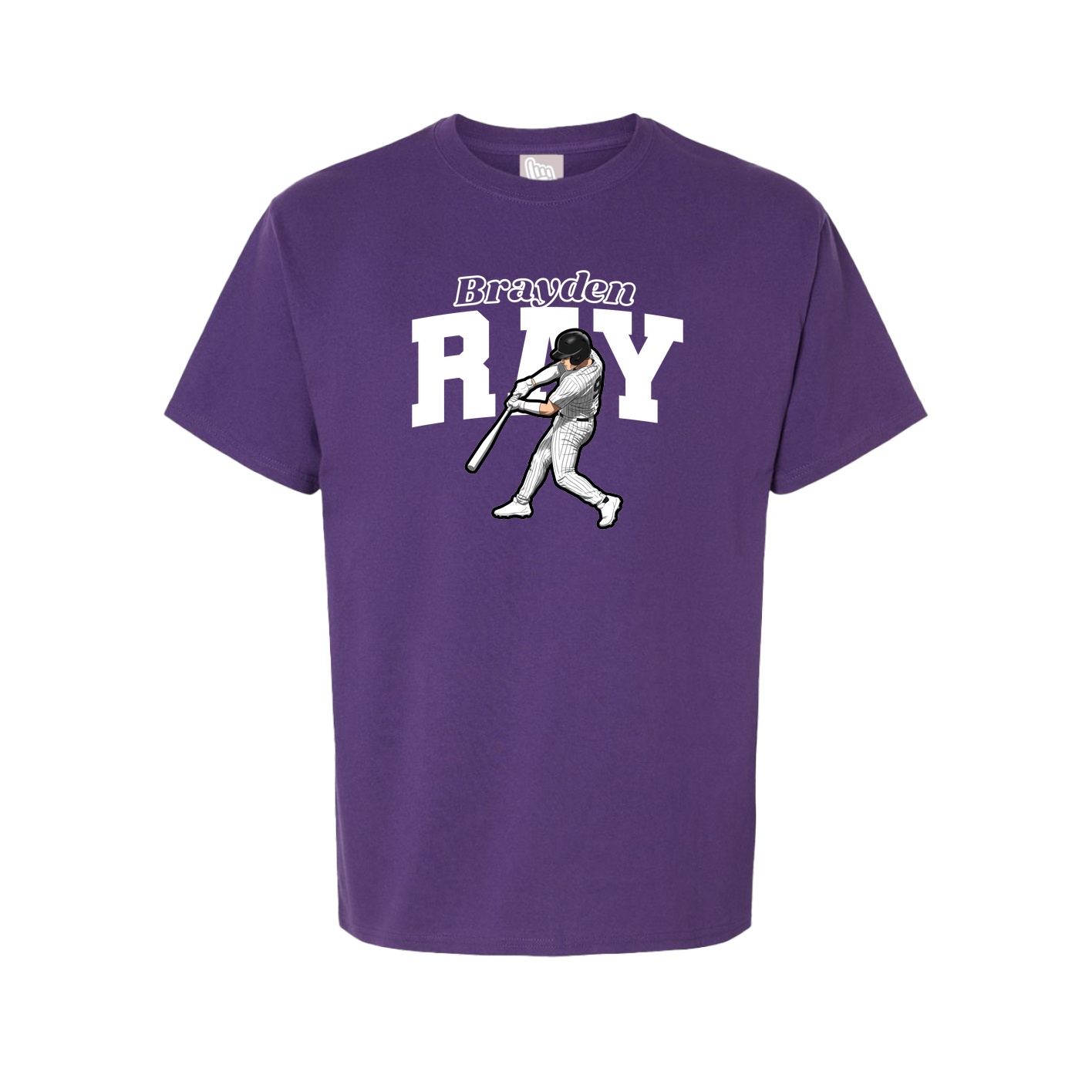 Youth Tee — Name Arch in Purple