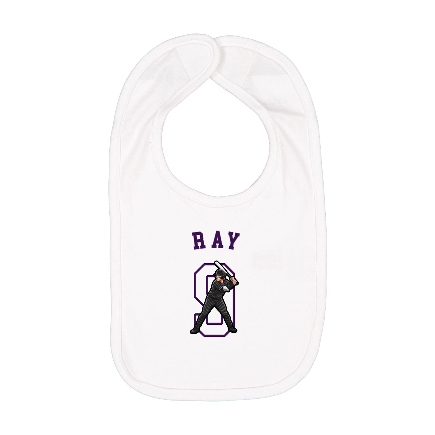 Infant Bib — Shirsey Arch in White