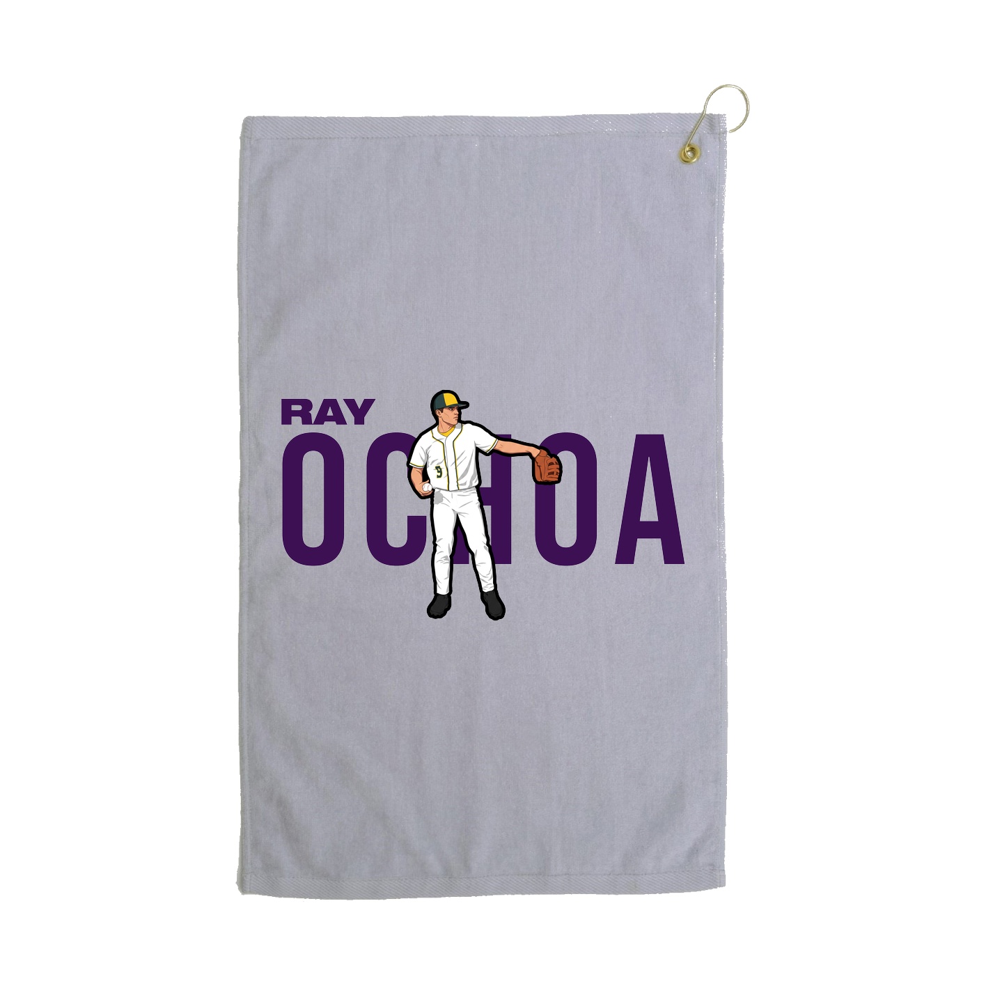 Golf Towel — Player Name in Grey