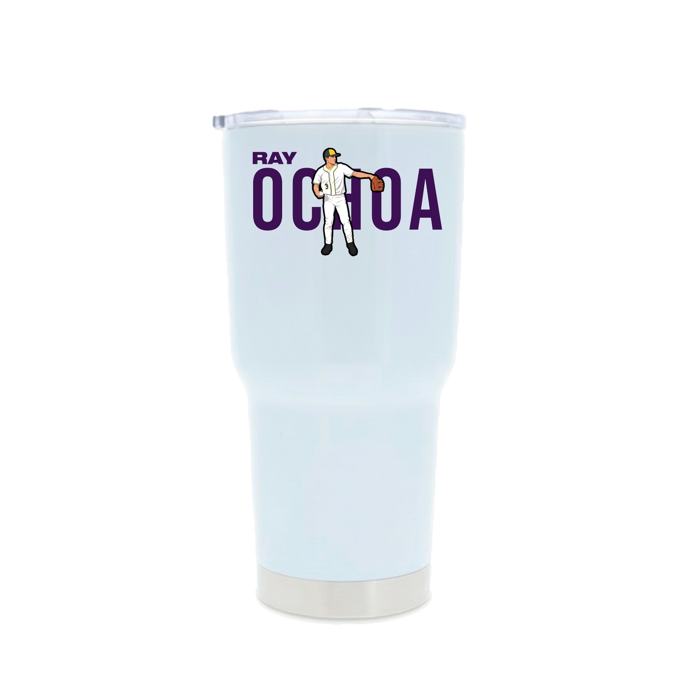 30oz Stainless Steel Tumbler — Player Name in White