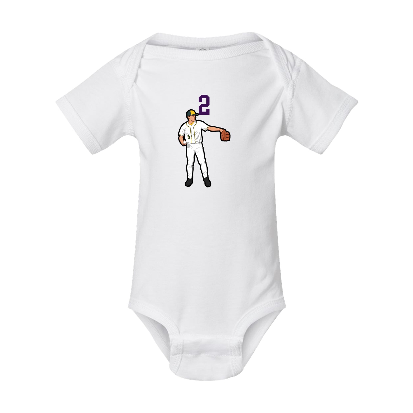 Baby Onesie — Number Top in White