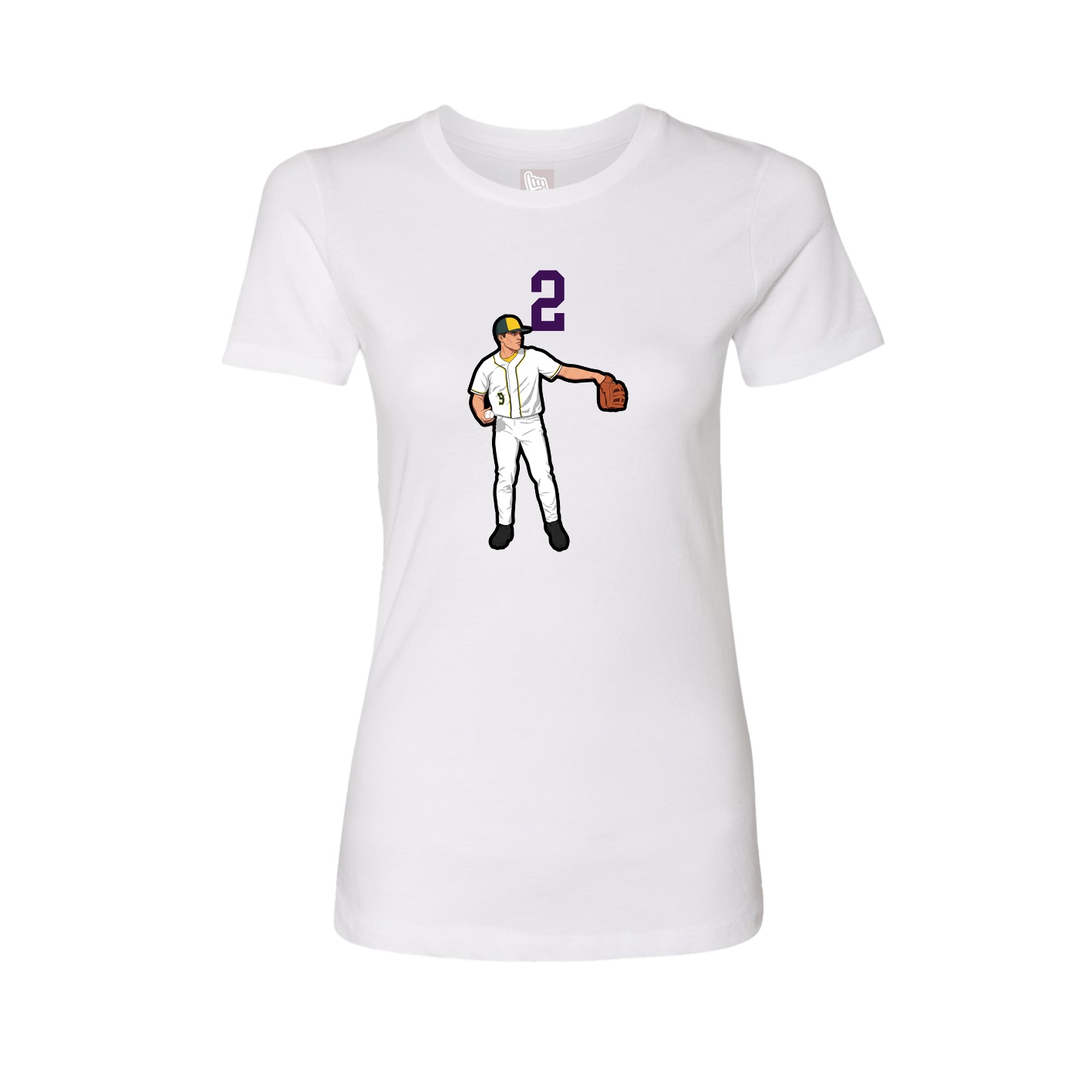 Fitted Women's Tee — Number Top in White