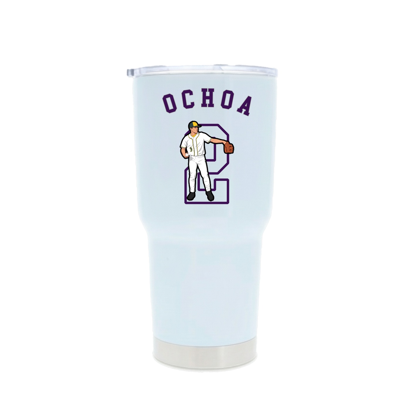 30oz Stainless Steel Tumbler — Shirsey Arch in White