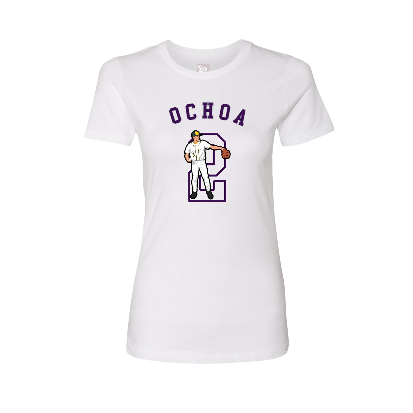 Fitted Women's Tee — Shirsey Arch in White