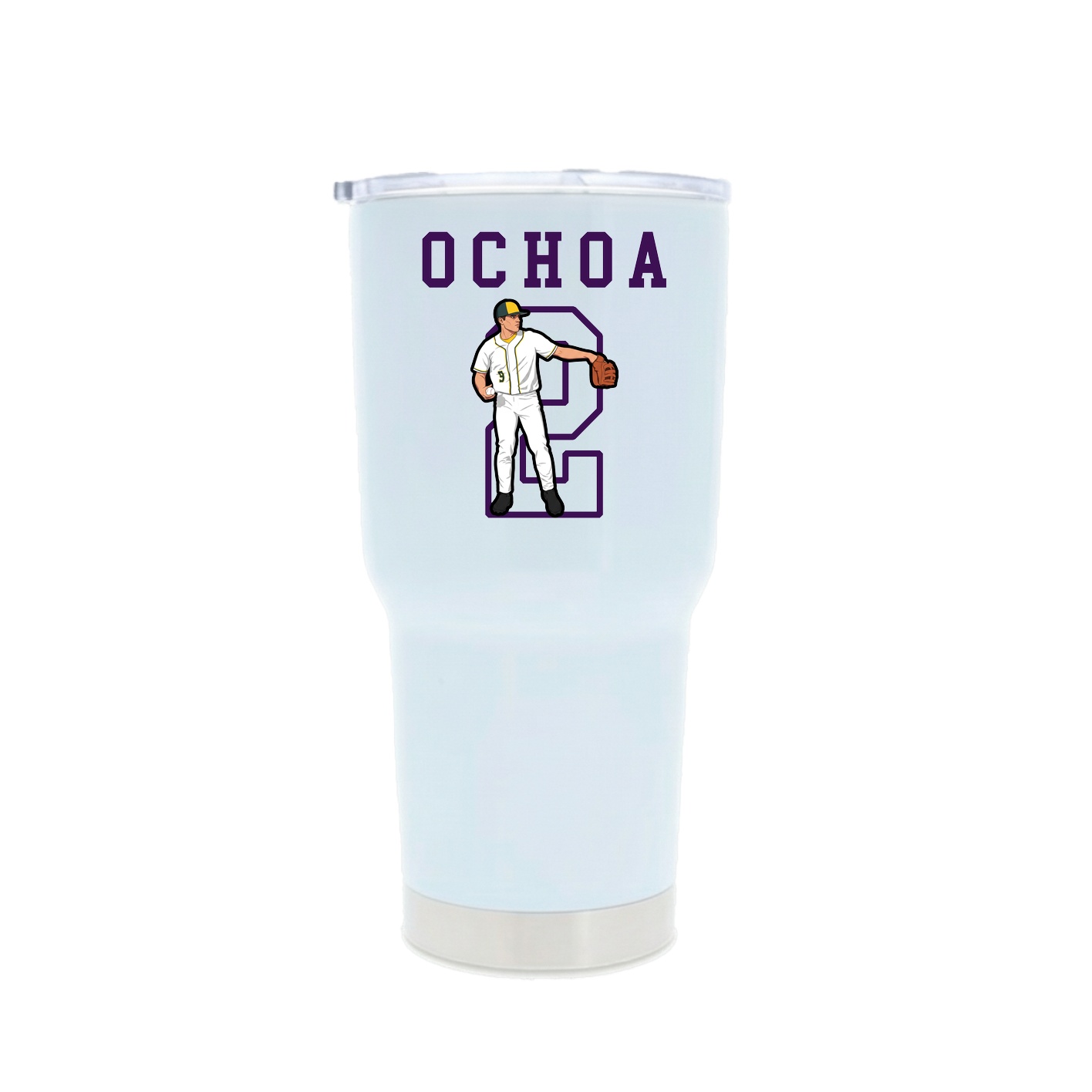 30oz Stainless Steel Tumbler — Shirsey in White