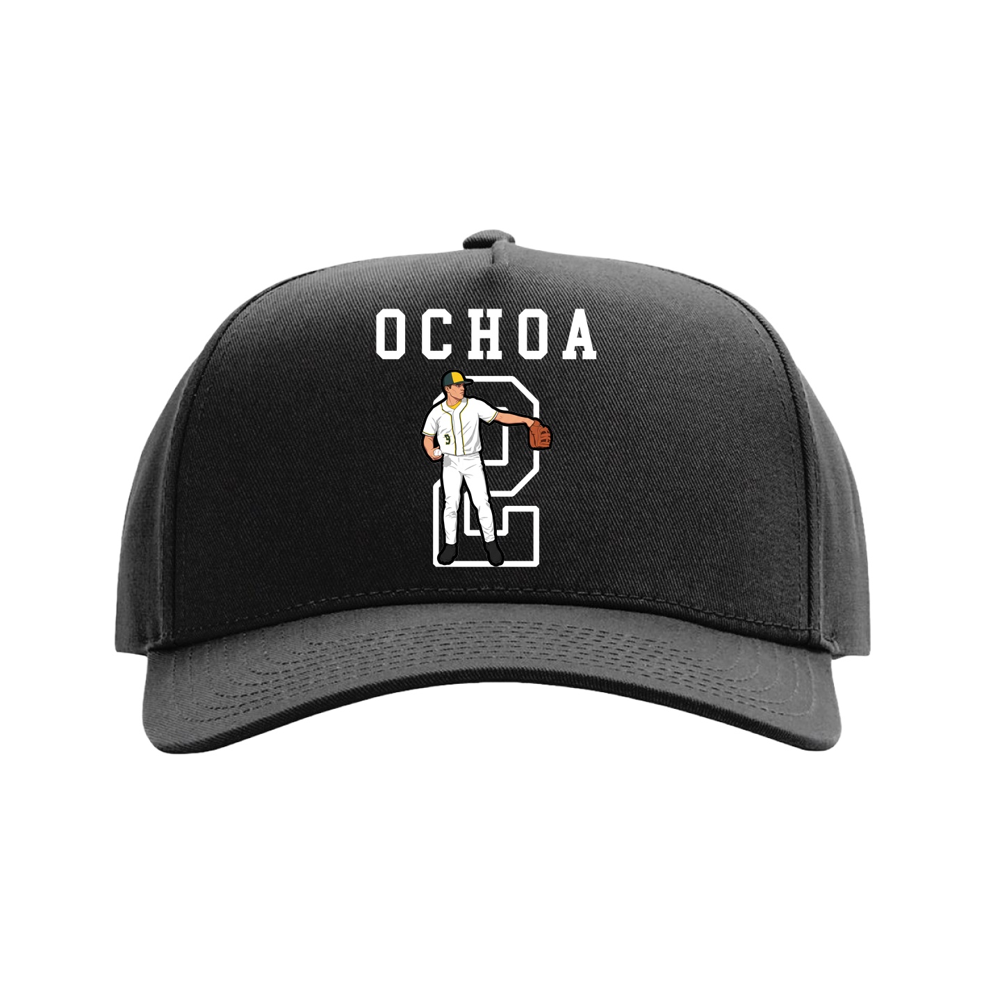 Full Fabric Five-Panel Champ Cap — Shirsey in Black