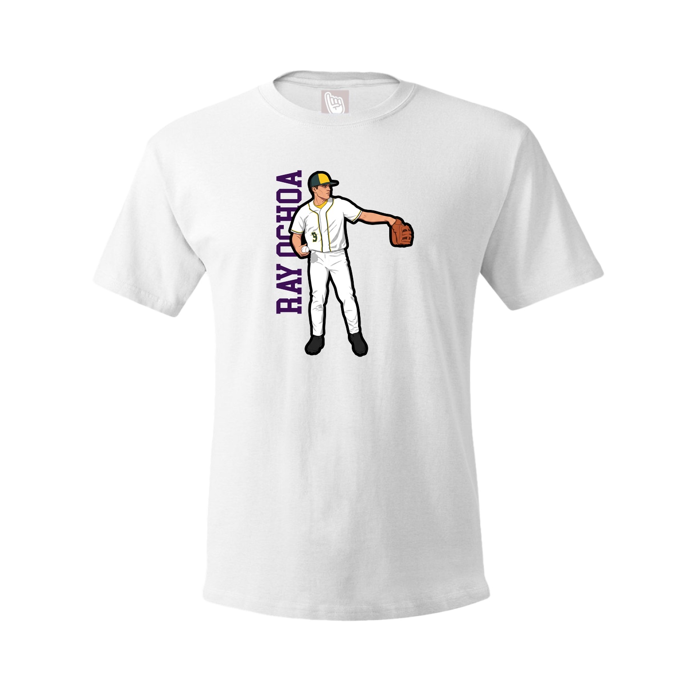 Tee — Name Vertical in White