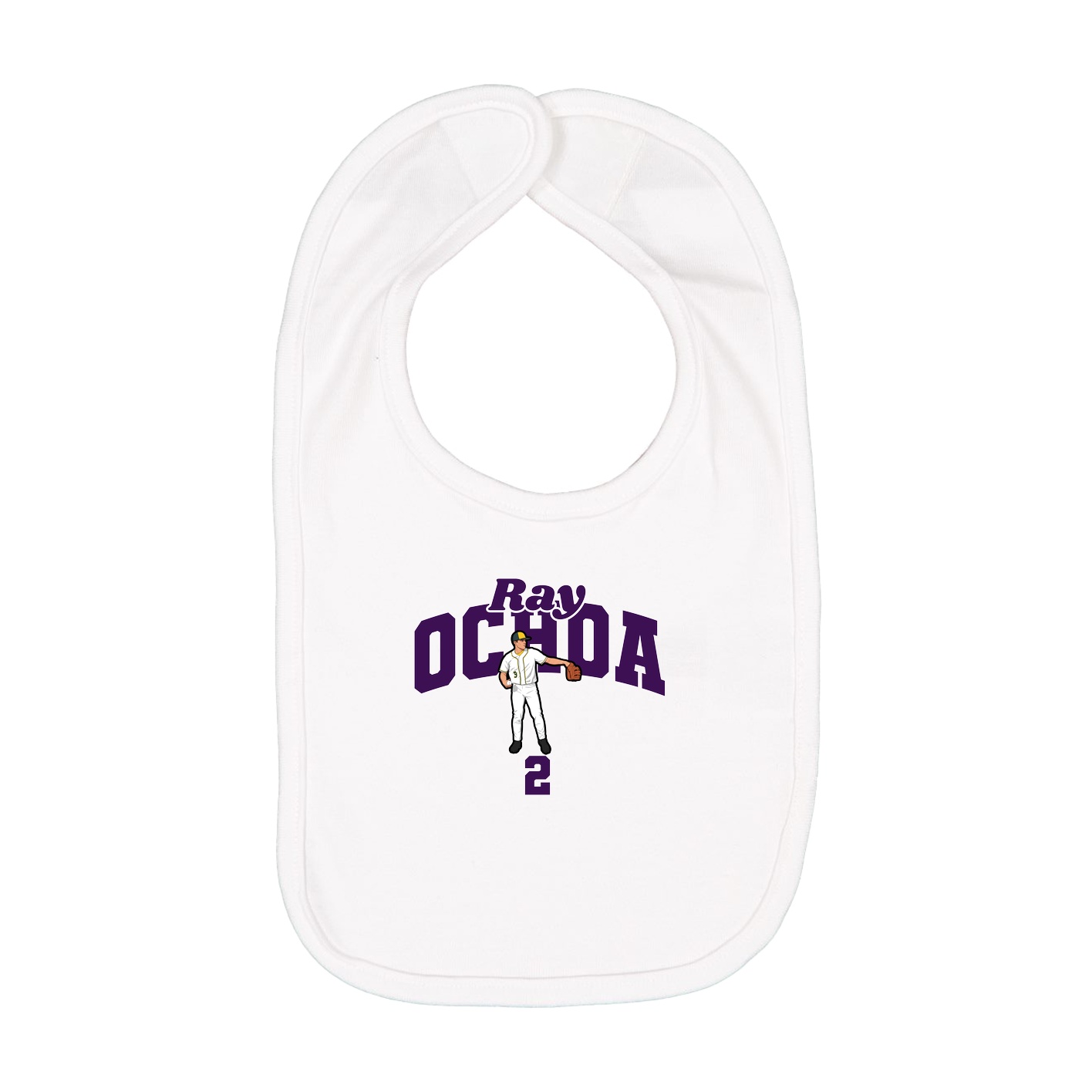 Infant Bib — Signature Arch in White