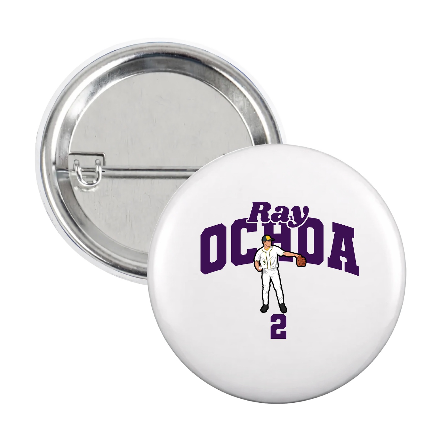Game Day Button — Signature Arch in White