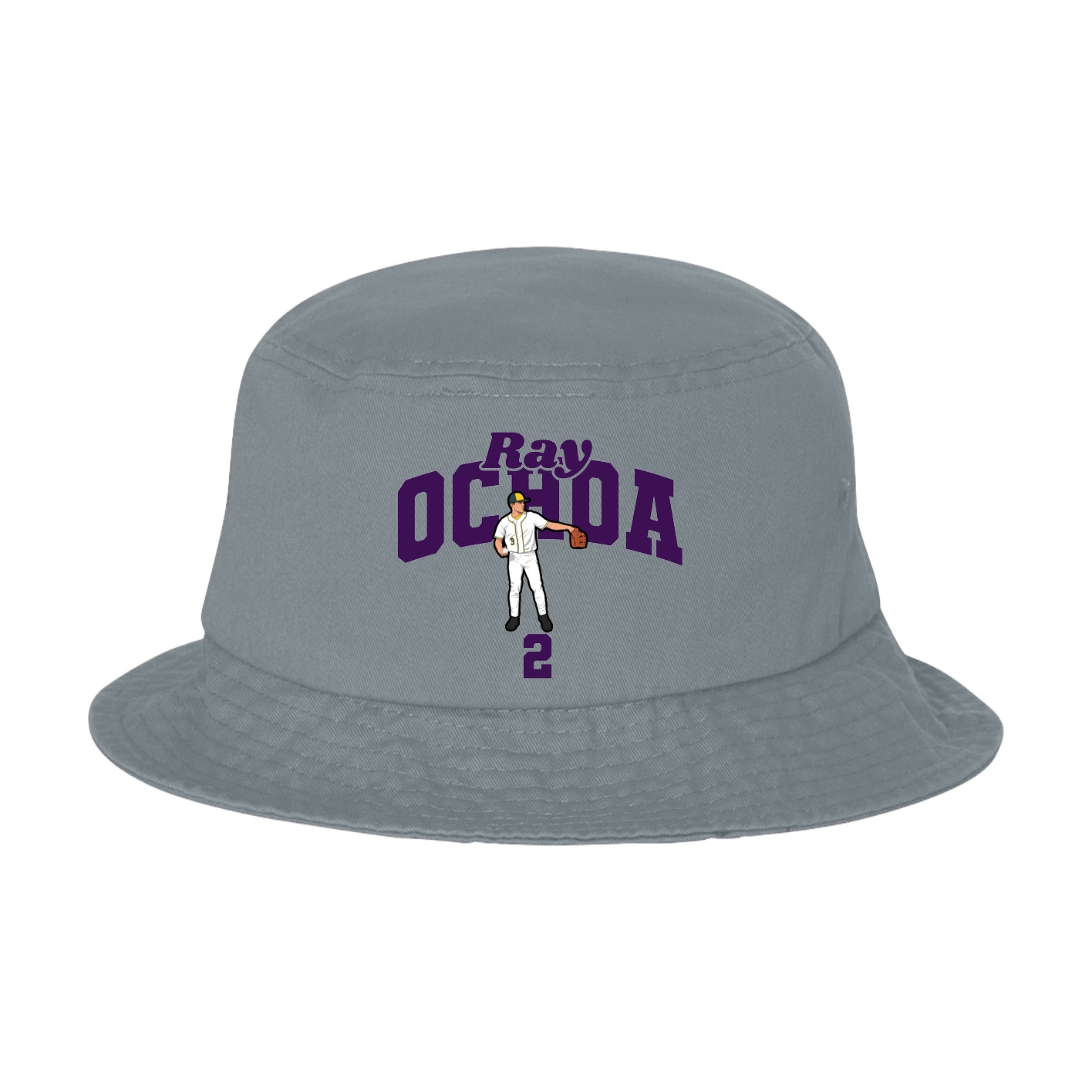 Bucket Cap — Signature Arch in Grey