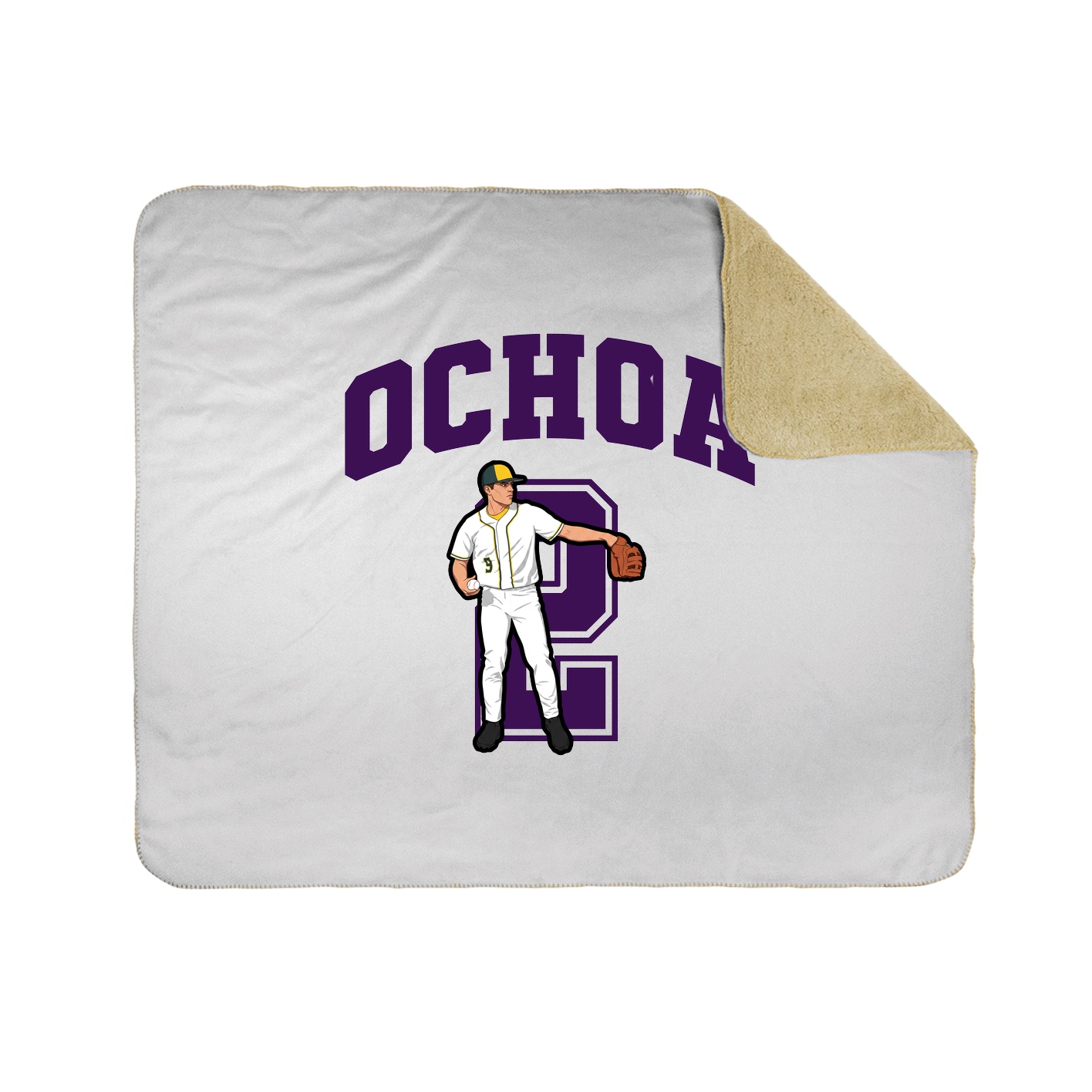 Throw Blanket — Number in White
