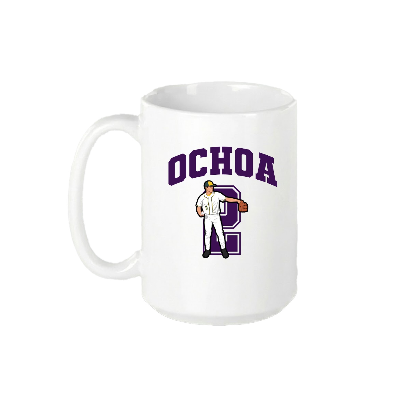 15oz Coffee Mug — Number in White