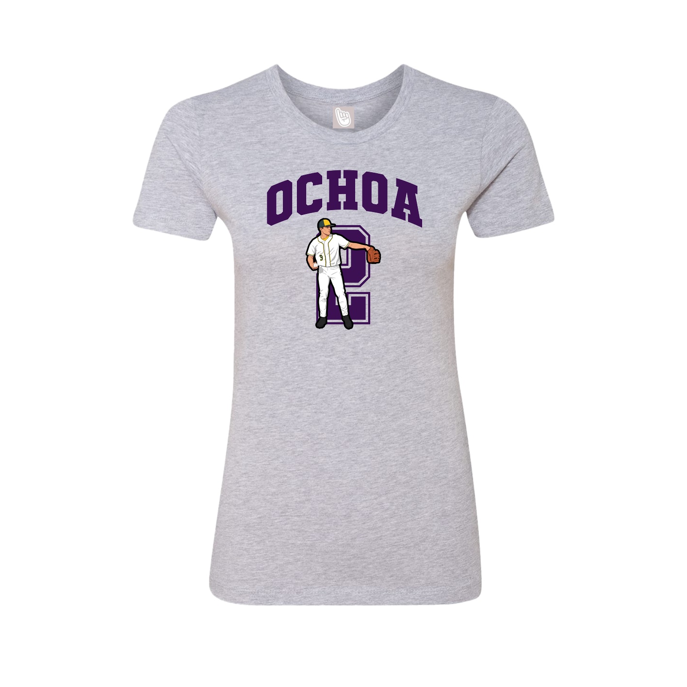 Fitted Women's Tee — Number in Grey