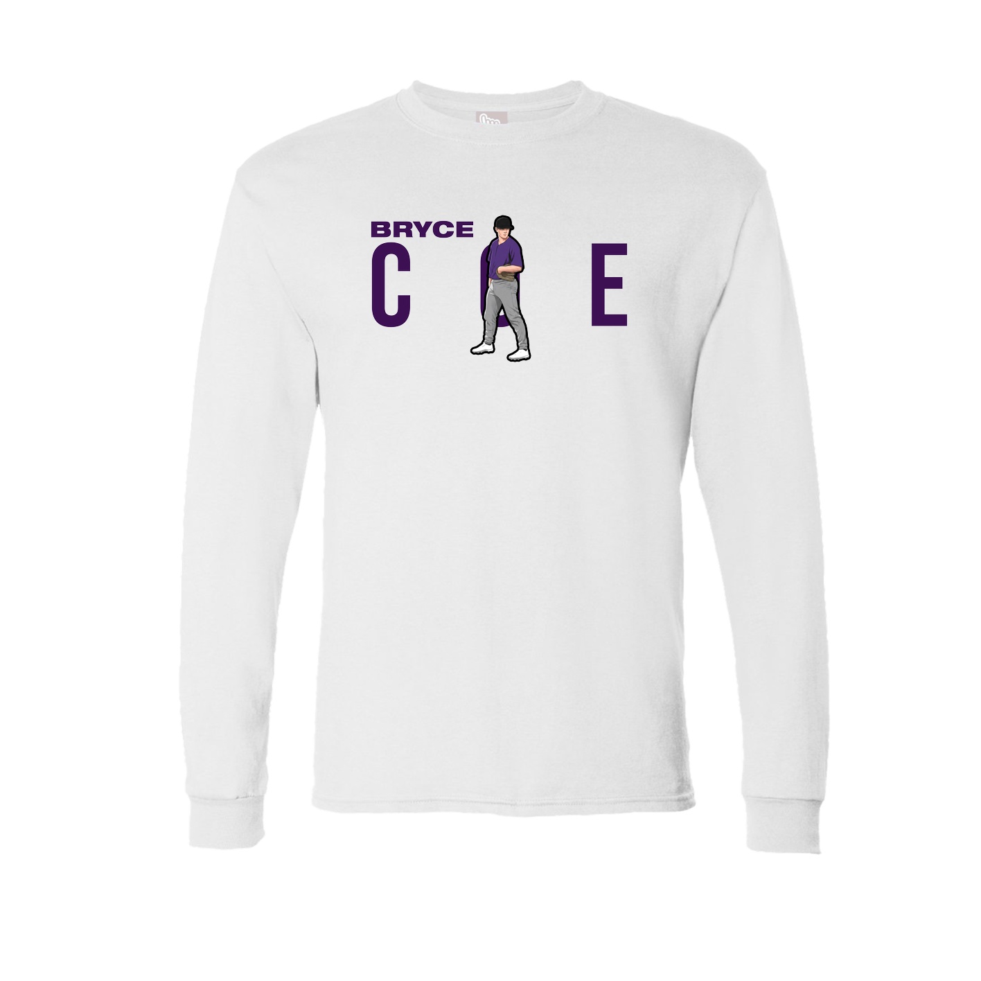 Long Sleeve Tee — Player Name in White