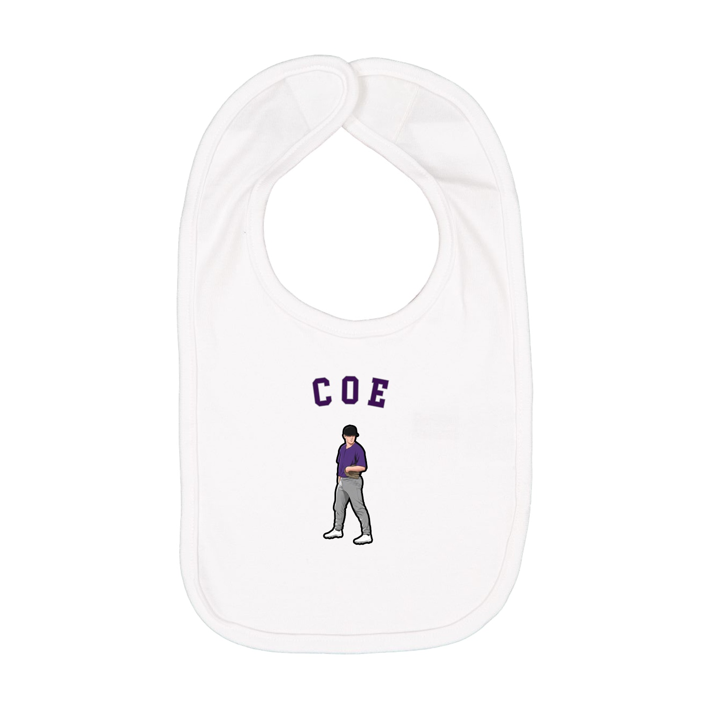 Infant Bib — Shirsey Arch in White