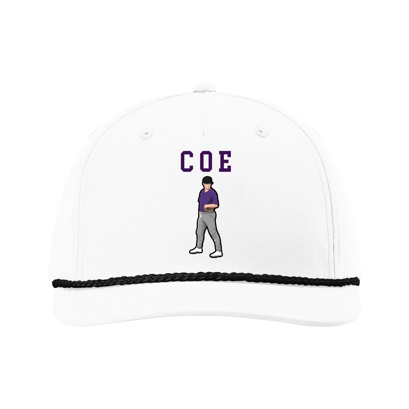 Five-Panel Classic Rope Cap — Shirsey in White