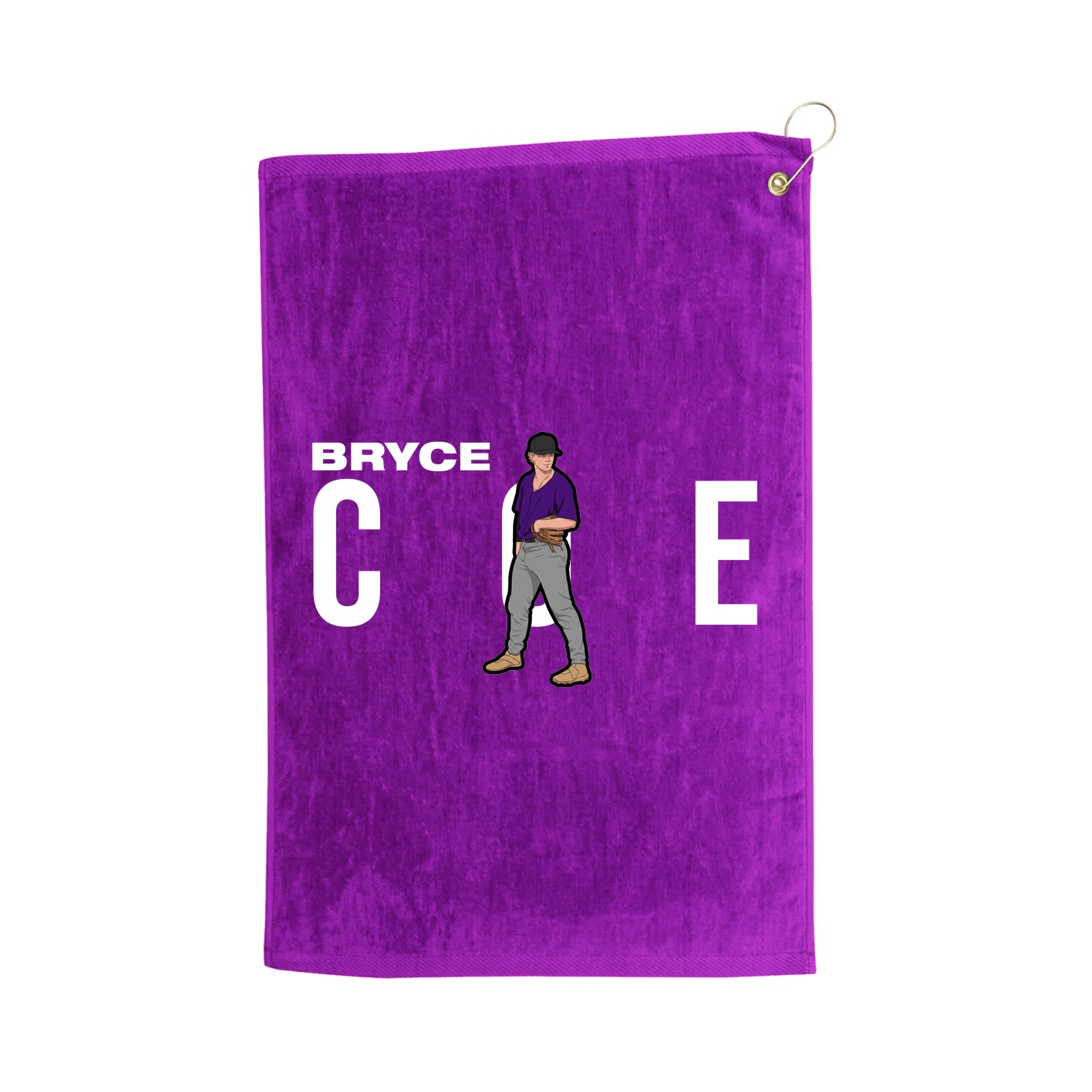 Golf Towel — Player Name in Purple